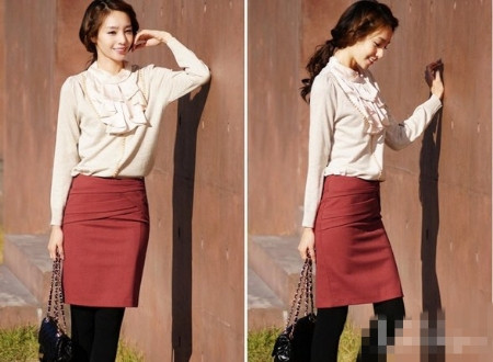 Mặc váy bút chì vào mùa đông: Khi mùa đông tới, bạn nên chọn chân váy với chất liệu vải dạ dày và dài bằng đầu gối hoặc chỉ trên đầu gối một chút. Xêm thêm: Thời trang công sở/ Váy xinh chào hè 2012