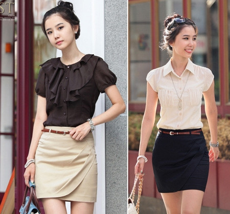 Theo thời gian các nhà thiết kế cũng biến chân váy bút chì trở nên năng động hơn như thu ngắn bớt chiều dài của váy (cao trên gối) để "kéo dài" đôi chân của bạn gái. Xêm thêm: Thời trang công sở/ Váy xinh chào hè 2012