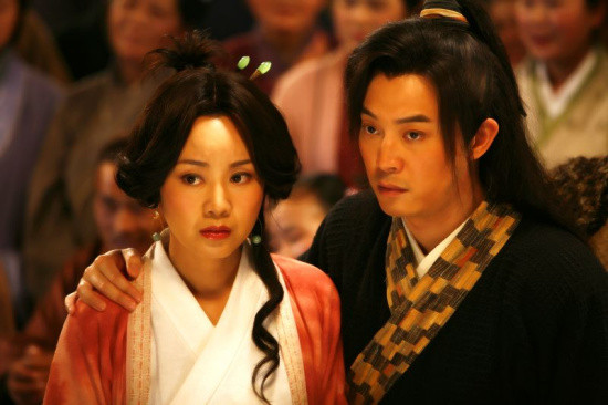 Bạch Triển Đường (Sa Dật) và Đồng Tương Ngọc (Nghiêm Ni) phim “Võ lâm ngoại truyện”. Bạch Triển Đường (Sa Dật) và Đồng Tương Ngọc (Nghiêm Ni) phim “Võ lâm ngoại truyện”.