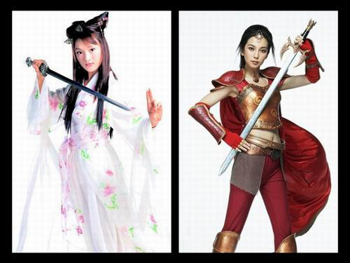Hiệp nữ tuốt bảo kiếm oai phong: Trong các game trực tuyến chiến trận thì những long đao, bảo kiếm… là vật không thể thiếu của các game thủ, vì vậy mà tạo hình của các mỹ nhân trong game cũng không thể thiếu hình ảnh thanh bảo kiếm trong tay. Đại diện có thể kể đến Châu Tấn, Lý Băng Băng, S.H.E. Hiệp nữ tuốt bảo kiếm oai phong: Trong các game trực tuyến chiến trận thì những long đao, bảo kiếm… là vật không thể thiếu của các game thủ, vì vậy mà tạo hình của các mỹ nhân trong game cũng không thể thiếu hình ảnh thanh bảo kiếm trong tay. Đại diện có thể kể đến Châu Tấn, Lý Băng Băng, S.H.E.