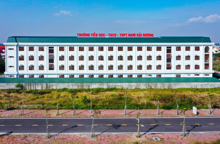 Trường Tiểu học, Trung học cơ sở và Trung học phổ thông Nam Hải Dương được thành lập năm 2023 hứa hẹn thu hút đông học sinh các địa bàn lân cận (ảnh: Lã Tiến) GDVN_truong-nam-hai-duong-3.jpg
