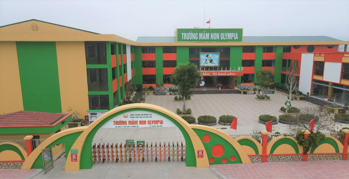 Doanh nghiệp trên địa bàn thành phố Móng Cái đầu tư hơn 60 tỷ xây dựng Trường Mầm non Olympia nhằm đáp ứng nhu cầu đến trường của trẻ em tại khu vực dân cư mới (Ảnh: PL)