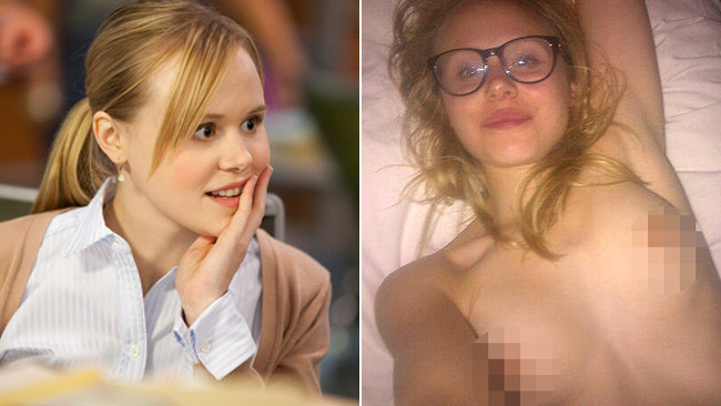 Hình Alison ngoài đời (trái) và trong lúc cô cao hứng (phải). Ảnh. Heraldsun.