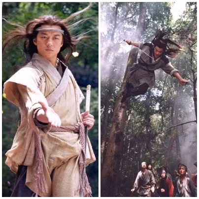 Độc cô cửu kiếm của Lệnh Hồ Xung - nhân vật Lệnh Hồ Xung đang thi triển Độc cô cửu kiếm, trong phimTiếu Ngạo giang hồ.