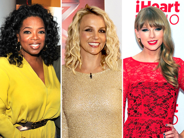Oprah Winfrey, Britney Spears và Taylor Swift trở thành 3 ngôi sao nữ có thu nhập khủng nhất năm 2012 ở Hollywood theo công bố của Forbes. Oprah Winfrey, Britney Spears và Taylor Swift trở thành 3 ngôi sao nữ có thu nhập khủng nhất năm 2012 ở Hollywood theo công bố của Forbes.