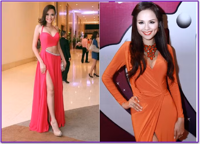 Cô "khoe" nó trong nhiều bộ trang phục cô mặc.