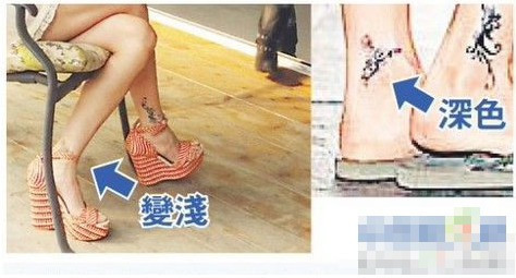 Thêm một hình xăm ở cổ chân trái. Thêm một hình xăm ở cổ chân trái.