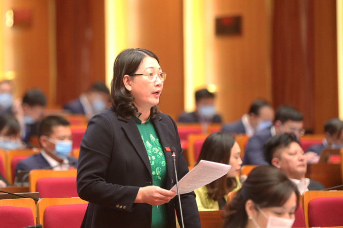 Đại biểu Bùi Thị Thu Hà, Tổ đại biểu thành phố Hạ Long chất vấn về phát triển giáo dục tư thục (Ảnh: CTV) Đại biểu Bùi Thị Thu Hà, Tổ đại biểu thành phố Hạ Long chất vấn về phát triển giáo dục tư thục (Ảnh: CTV)