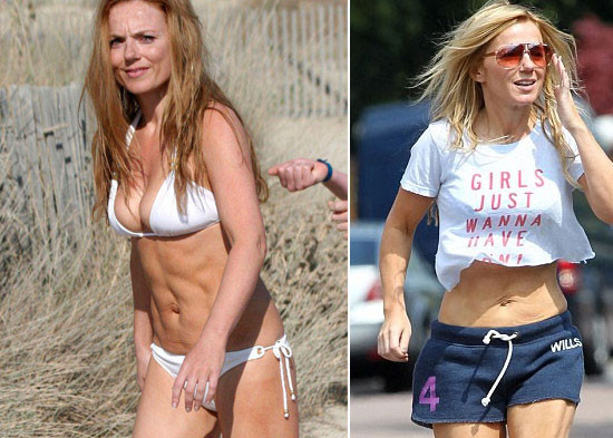 Geri Halliwell với da bụng nhăn nheo, chảy nhão. Geri Halliwell với da bụng nhăn nheo, chảy nhão.