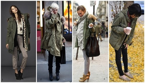 3. Áo gió: Nếu bạn muốn làm nổi bật chiếc áo gió của mình thì hãy lựa chọn size rộng rãi một chút; đồng thời mặc một chiếc sơ mi trắng cùng quần màu đen đơn giản kết hợp với một đôi worker boots là được