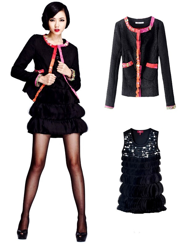 Bộ 9: Tiếp tục là một trang phục phù hợp cho các nữ doanh nhân, hoặc nhân viên văn phòng. Nó vừa giúp khoe đường cong nữ tính, vừa tạo ấn tượng thanh lịch, cuốn hút.