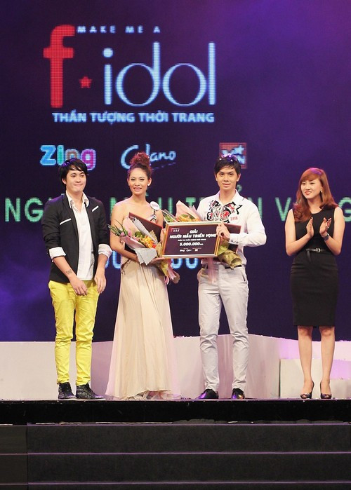 Vũ Hồng Quân và Lê Thị Hà Chiêu (giải Người mẫu triển vọng) Lộ diện thần tượng thời trang đầu tiên của F-idol