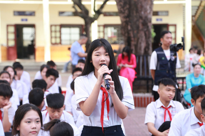 Học sinh lớp 9 tích cực tham gia các hoạt động tại chuyên đề (Ảnh: LT) GDVN_cd-trai-nghiem-huong-nghiep-8.jpg
