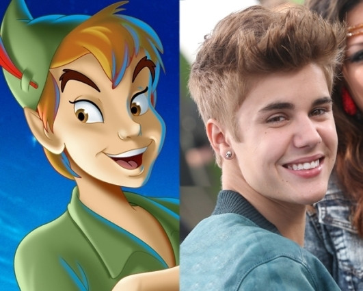 Peter Pan và Justin Bieber. Peter Pan và Justin Bieber.
