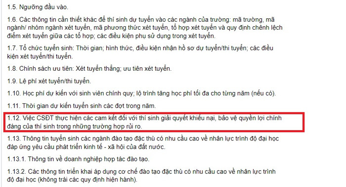 Thông tư 08 yêu cầu kê khai mục 1.12. (Ảnh chụp màn hình) Ảnh 7.JPG
