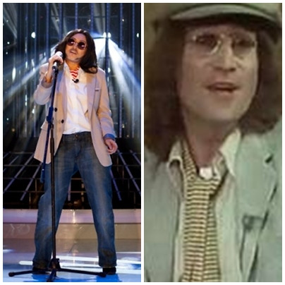 John Lennon của Việt Nam (trái) và "phiên bản gốc".