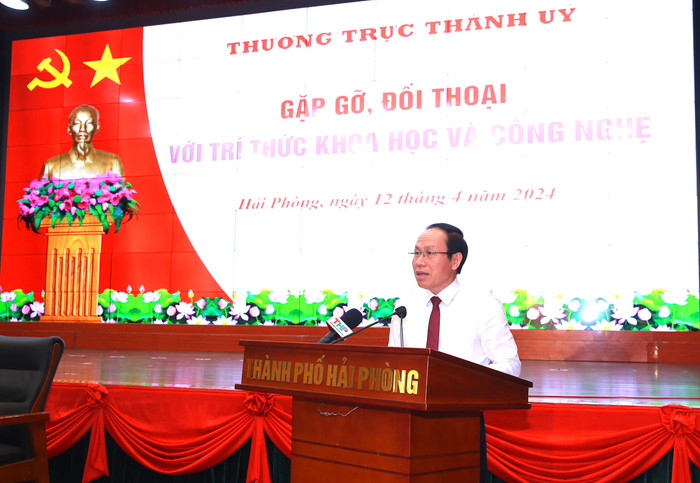 Ông Lê Tiến Châu, Bí thư Thành ủy Hải Phòng kết luận hội nghị (Ảnh: LT) GDVN_hai-phong-doi-thoai-2.jpg