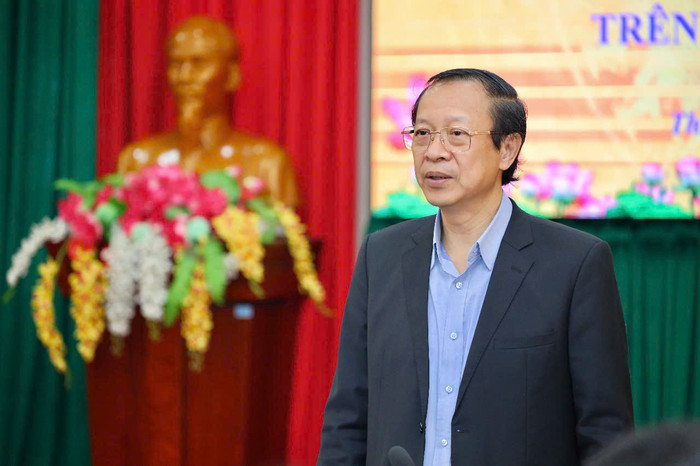 Thứ trưởng Phạm Ngọc Thưởng phát biểu tại cuộc làm việc (Ảnh: Bộ Giáo dục và Đào tạo) thai-binh-tt29-2.jpg