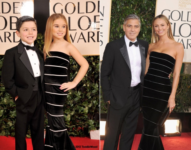Phiên bản nhí cặp đôi nam tài tử George Clooney và Stacy Keibler tại Golden Globes. Tiết lộ về hậu trường bức ảnh này, Messeroux cho biết, cậu bé Dallas đã phải đứng trên một bao cát để sao cho tương xứng với cô bạn đóng người đẹp Clooney có chiều cao hơi nhỉnh hơn một chút. Phiên bản nhí cặp đôi nam tài tử George Clooney và Stacy Keibler tại Golden Globes. Tiết lộ về hậu trường bức ảnh này, Messeroux cho biết, cậu bé Dallas đã phải đứng trên một bao cát để sao cho tương xứng với cô bạn đóng người đẹp Clooney có chiều cao hơi nhỉnh hơn một chút.