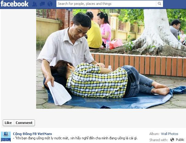 "Khi bạn đang uống một ly nước mát, xin hãy nghĩ đến cha mình đang uống là cái gì. Khi bạn đang khoác trên người một chiếc áo mắc tiền, xin hãy nghĩ đến cha mình đang mặc là áo gì. Khi bạn đang vun tiền vào những điều vô bổ, xin hãy nghĩ đến cái dáng của cha phải mặc cả từng đồng một khi mua đồ. Cha đã vì chúng ta hy sinh những gì? Chảy bao nhiêu mồ hôi, chỉ là vì muốn chúng ta có cuộc sống tốt hơn. Những thứ chúng ta có được đều do đôi bàn tay của cha đổi lấy mà ra. Xin hãy yêu thương cha của mình nhé các bạn". "Khi bạn đang uống một ly nước mát, xin hãy nghĩ đến cha mình đang uống là cái gì. Khi bạn đang khoác trên người một chiếc áo mắc tiền, xin hãy nghĩ đến cha mình đang mặc là áo gì. Khi bạn đang vun tiền vào những điều vô bổ, xin hãy nghĩ đến cái dáng của cha phải mặc cả từng đồng một khi mua đồ. Cha đã vì chúng ta hy sinh những gì? Chảy bao nhiêu mồ hôi, chỉ là vì muốn chúng ta có cuộc sống tốt hơn. Những thứ chúng ta có được đều do đôi bàn tay của cha đổi lấy mà ra. Xin hãy yêu thương cha của mình nhé các bạn".