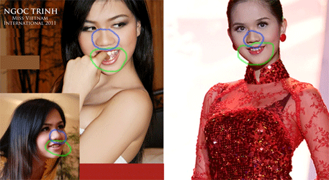 Anh Thắng cho rằng, mũi của nhân vật trong ảnh nóng giống với mũi khi chụp ảnh của Ngọc Trinh.