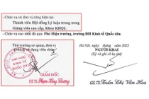 Lý lịch khoa học GS Trần Thị Vân Hoa: NEU xác nhận nhưng khai công tác lại ở nơi khác