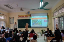 Một tiết học tại Trường Phổ thông dân tộc bán trú Trung học cơ sở Khoen On (xã Khoen On, tỉnh Lai Châu). Ảnh: NTCC