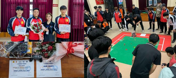 Minh Hiếu tích cực tham gia các cuộc thi về robot để tích lũy cho mình kinh nghiệm và trải nghiệm thực tiễn. Ảnh: NVCC. hong-phan-cam-dao-xanh-la-dam-bo-anh-thu-cong-anh-ghep-nu-tinh-ca-nhan-bieu-ngu-kho-ngang-ngay-cua-me-3.png
