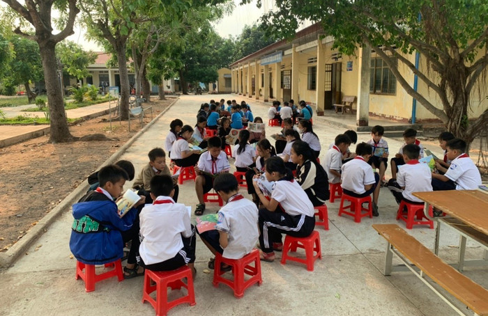 Học sinh Trường Tiểu học Nguyễn Đình Chiểu (xã Ia Rvê, tỉnh Đắk Lắk). Ảnh: website nhà trường. z4280736947075-596bf3cc3f8e50894d7942e27227b289-806.jpg
