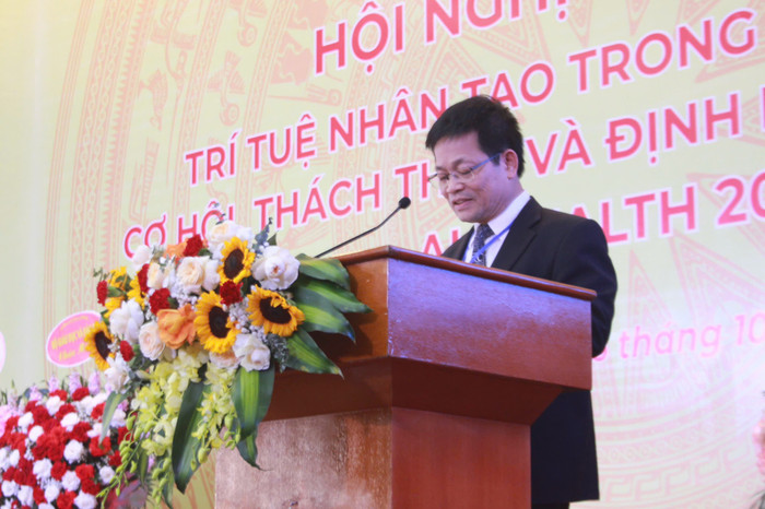 Giáo sư, Tiến sĩ Nguyễn Thanh Thủy phát biểu tại buổi lễ. z7156637982405-1ef7a87c4ffacf153039f6714bc06639.jpg