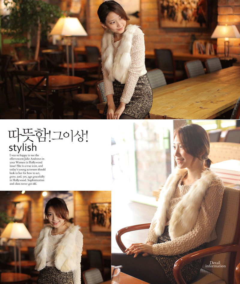 Chiếc áo lông kiểu ghi-lê rất nhẹ nhàng dành cho những ngày se lạnh. Chiếc áo lông kiểu ghi-lê rất nhẹ nhàng dành cho những ngày se lạnh.