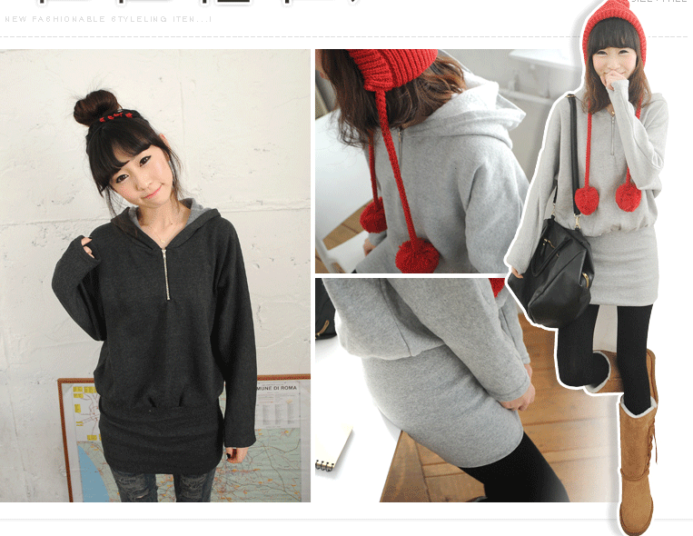 Thêm một mẫu trang phục đơn giản nhưng nổi bật hơn với chiếc mũ len đỏ có hai quả bông nghịch ngợm dài tới eo. Thêm một mẫu trang phục đơn giản nhưng nổi bật hơn với chiếc mũ len đỏ có hai quả bông nghịch ngợm dài tới eo.