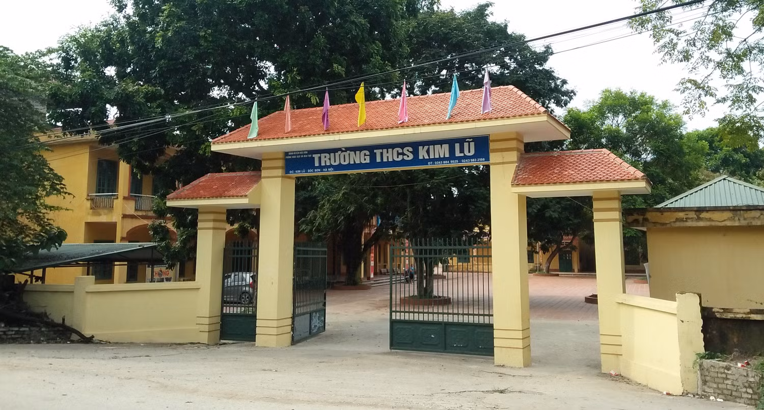 Trường trung học cơ sở Kim Lũ, Sóc Sơn, Hà Nội. Ảnh của Thiên Minh/giaoduc.net.vn.