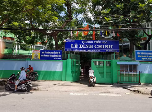 Trường tiểu học Lê Đình Chinh, quận 10, nơi cô Thủy đã từng giảng dạy môn tiếng Anh (ảnh: P.L)