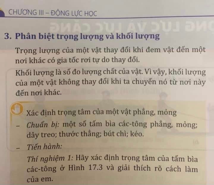Ảnh 5. Nội dung Bài 7 trong sách giáo khoa Vật lí 10. (Ảnh: Mai Văn Túc)
