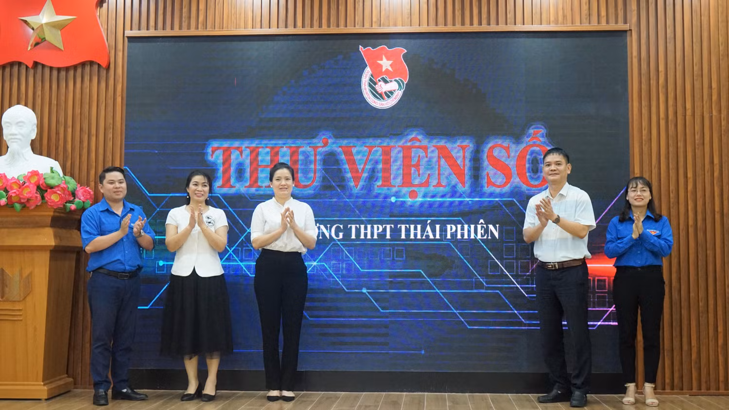 "Thư viện số" được triển khai tại Trường Trung học phổ thông Thái Phiên (Ảnh: Phạm Linh)