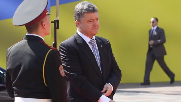 Tổng thống Petro Poroshenko trong lễ nhậm chức.