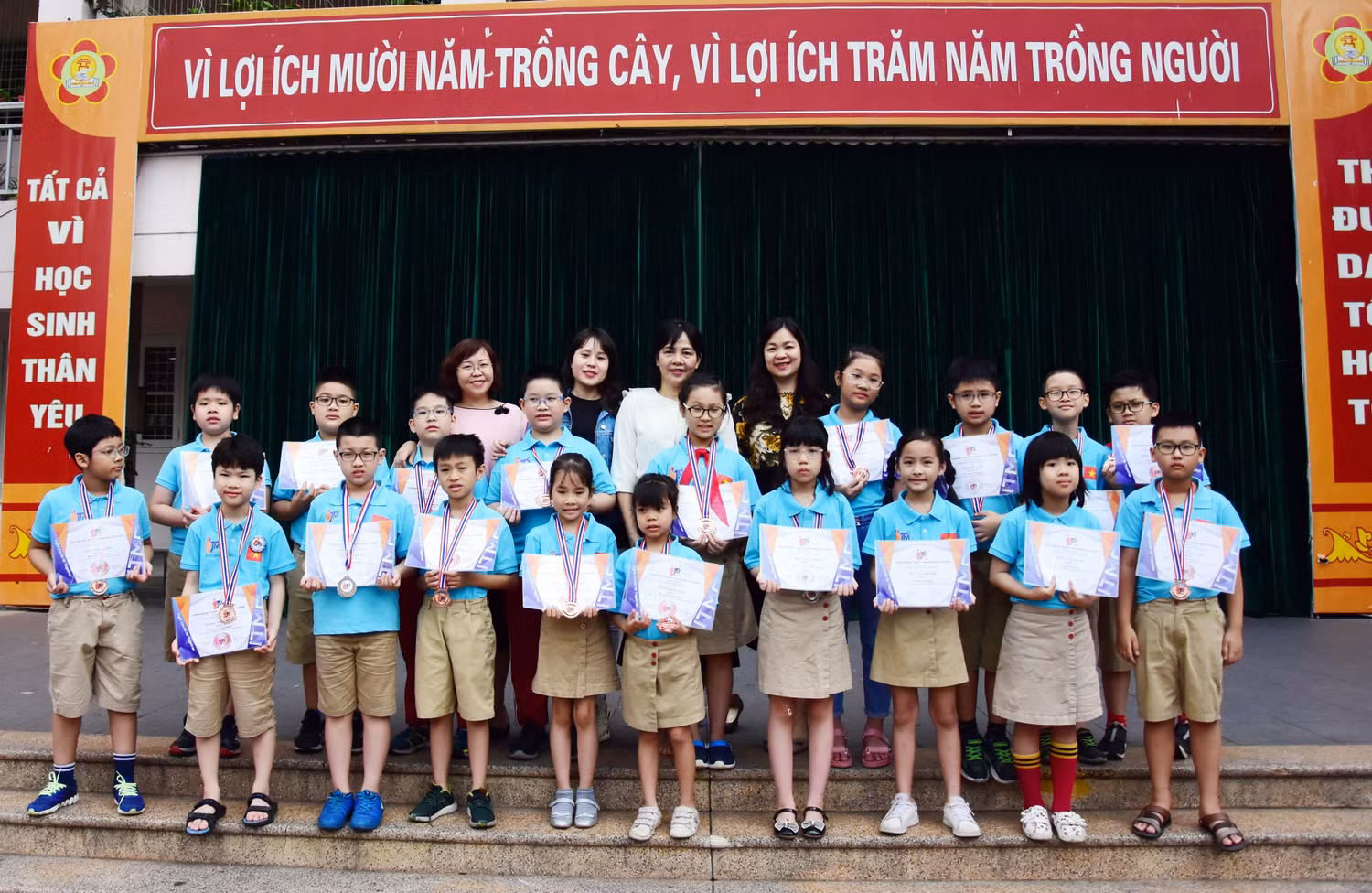 Nhiều học sinh Trường Tiểu học Lý Thái Tổ giành giải trong cuộc thi này.