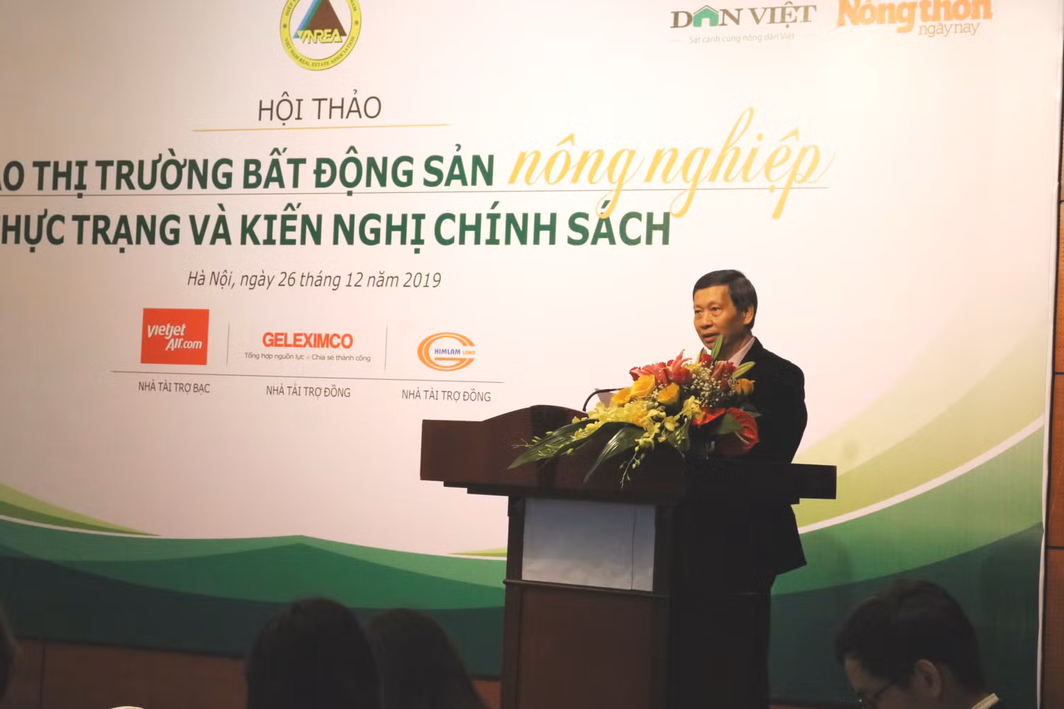 Ông Đỗ Viết Chiến - Tổng Thư ký Hiệp hội Bất động sản Việt Nam phát biểu tại hội thảo. Ảnh: Đỗ Thơm