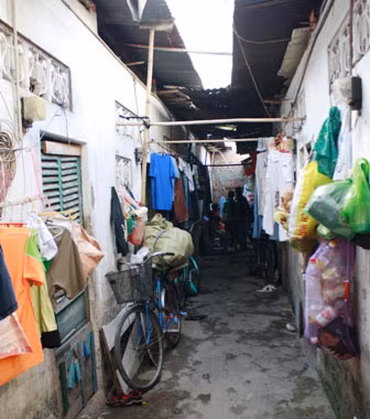 Khu nhà trọ, nơi bé Duy sinh ra và lớn lên