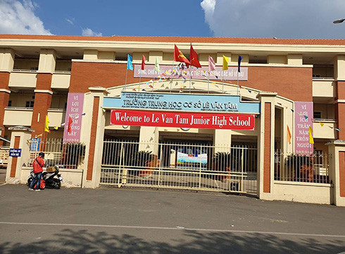Trường trung học cơ sở Lê Văn Tám, quận Bình Thạnh, Thành phố Hồ Chí Minh (ảnh: P.L)
