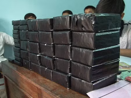 Tang vật của một vụ vận chuyển heroin "khủng" (Ảnh: 24h.com.vn)