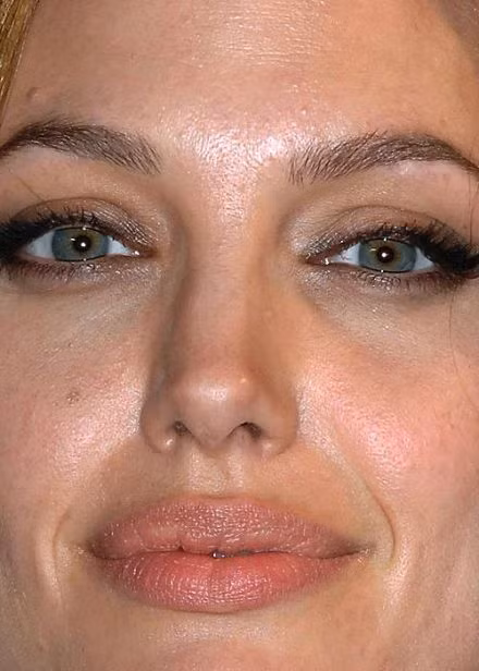Angelina Jolie với bức ảnh 'khoe' mắt thâm và lỗ chân lông.