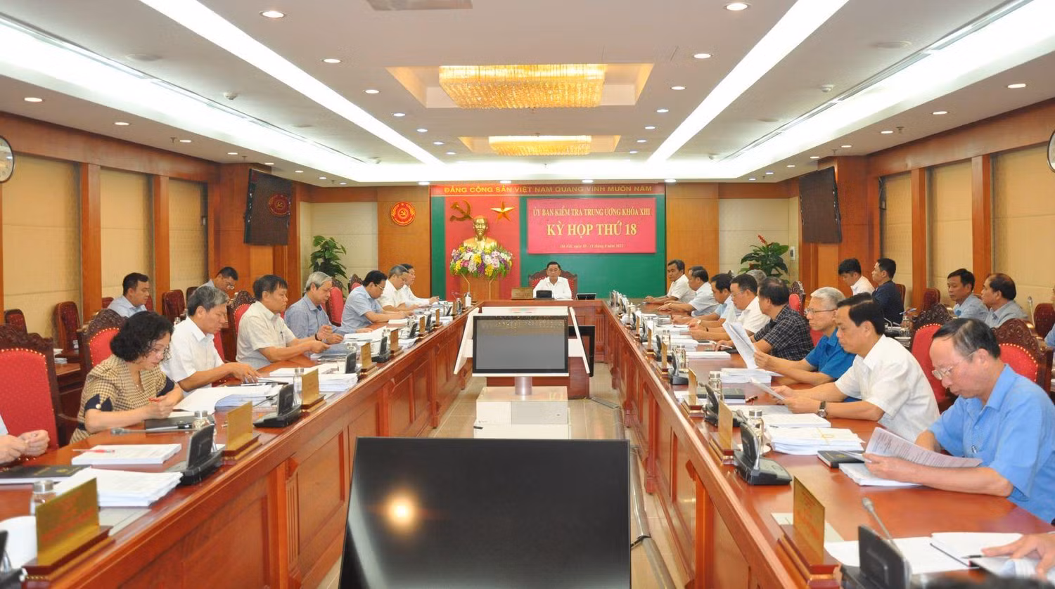 Trong hai ngày 10 và 11/8/2022, tại Hà Nội, Ủy ban Kiểm tra Trung ương đã họp Kỳ thứ 18. Ảnh: Ubkttw.vn