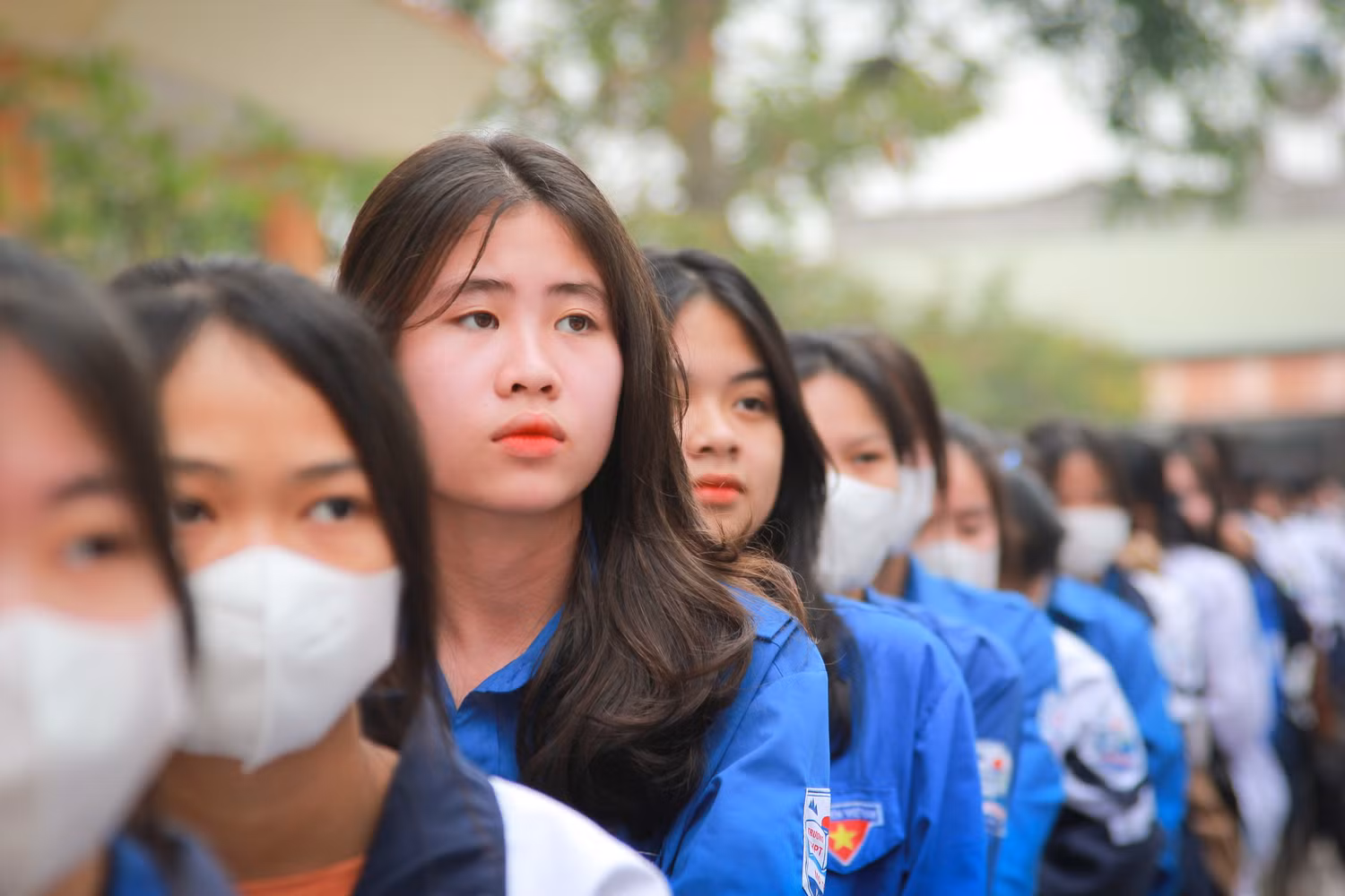 Những ánh mắt chăm chú của học sinh theo dõi diễn giả. (Ảnh: Mạnh Đoàn)