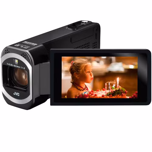 Máy quay phim JVC GZ-V500BUS: Khả năng quay phim Full HD. Zoom quang học 10x. Cảm biến Back-illuminated CMOS 1/4.1” 3.3MP. Màn hình LCD 3.0” “Frameless”(230K pixel). Ống kính JVC HD F1.2, 32.8mm. Khe cắm thẻ nhớ: SDXC/SDHC/SD. Giá tham khảo: 11,49 triệu đồng Máy quay phim JVC GZ-V500BUS: Khả năng quay phim Full HD. Zoom quang học 10x. Cảm biến Back-illuminated CMOS 1/4.1” 3.3MP. Màn hình LCD 3.0” “Frameless”(230K pixel). Ống kính JVC HD F1.2, 32.8mm. Khe cắm thẻ nhớ: SDXC/SDHC/SD. Giá tham khảo: 11,49 triệu đồng