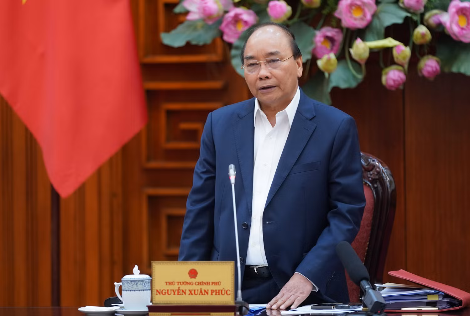 Thủ tướng phát biểu tại cuộc làm việc. Ảnh: VGP