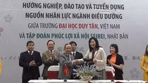 Đại học Duy Tân ký kết hợp tác với đối tác Nhật Bản về đào tạo ngành điều dưỡng. Ảnh: TT