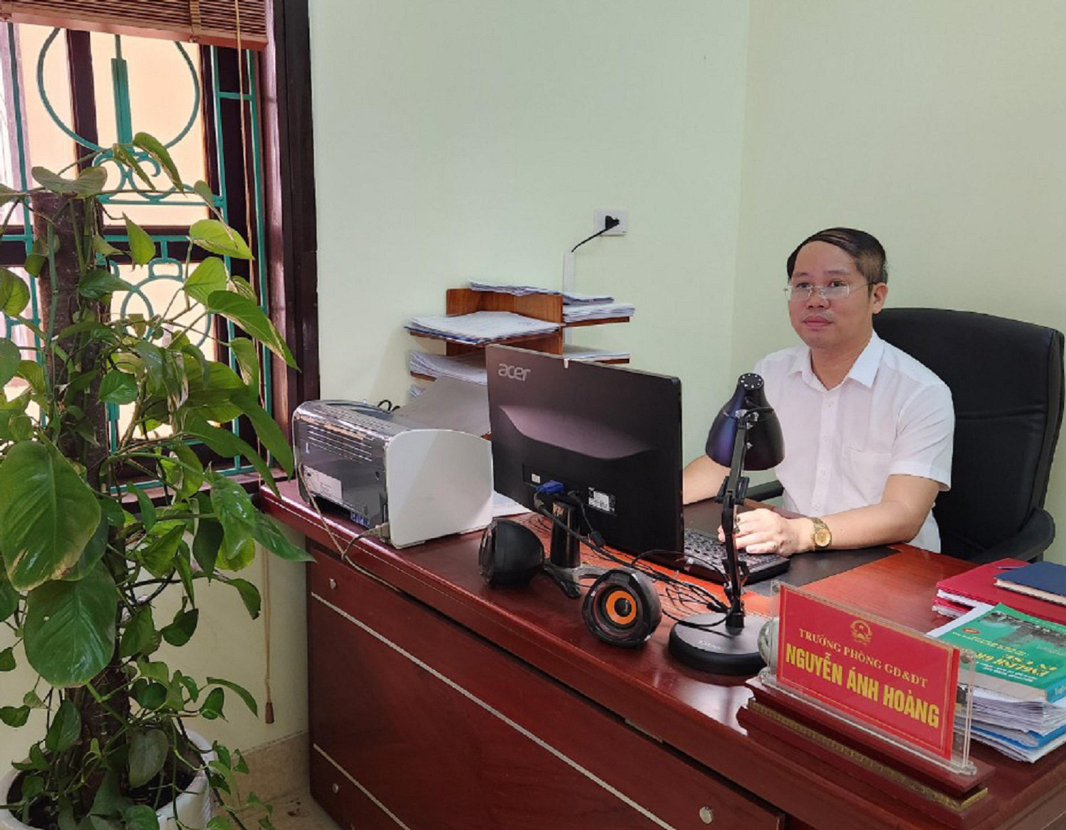 Tiến sĩ Nguyễn Ánh Hoàng - Trưởng Phòng Giáo dục và Đào tạo Thị xã Phú Thọ (Phú Thọ)