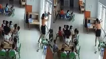Những hình ảnh về cô giáo Đ. dốc ngược đầu trẻ chia sẻ trên các mạng xã hội nhiều ngày qua (ảnh: CTV)